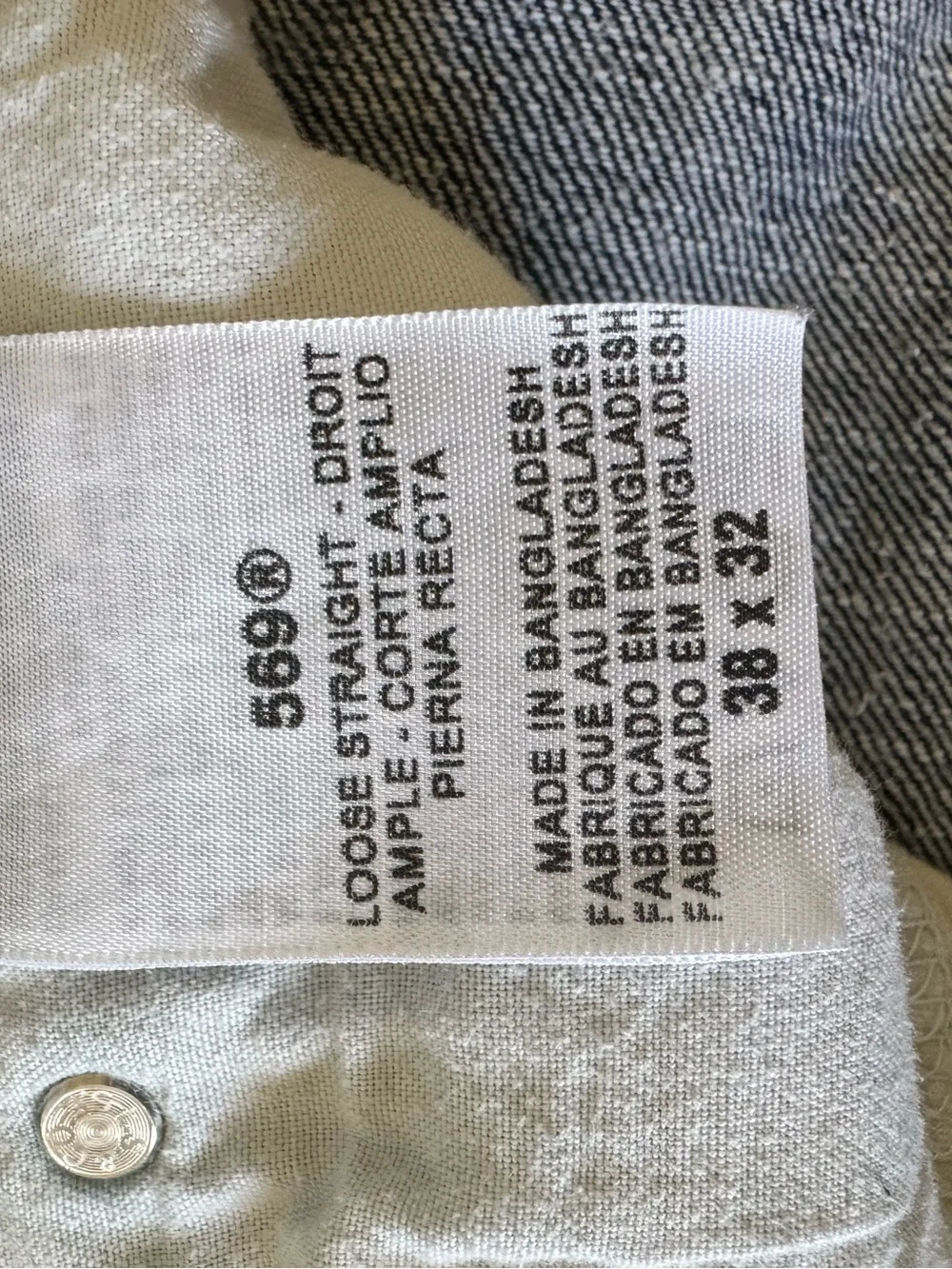 Levi’s 569 Loose Straight Leg Baggy Jeans 38 x 32 Medium Wash